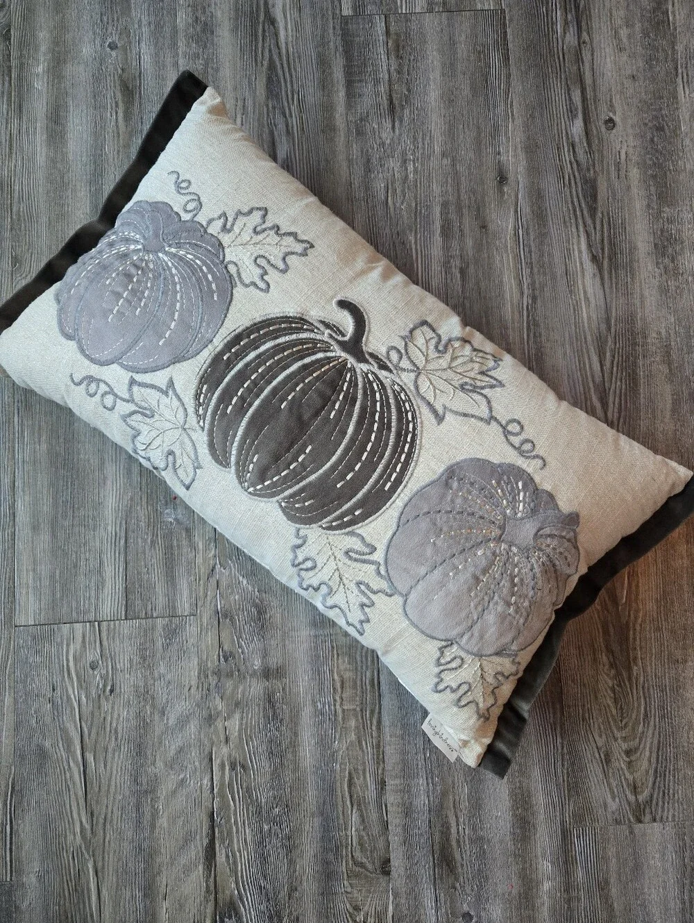 Fall Pumpkin Loving Kindness Decorative Pillow - Sparkle Neutral